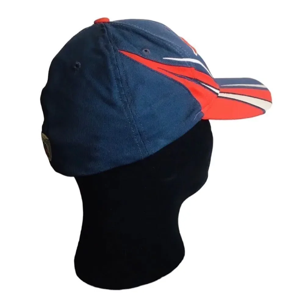 ENGLAND PATRIOTS VINTAGE 90s LOGO ATHLETIC SPLASH BLACK NFL SNAPBACK HAT